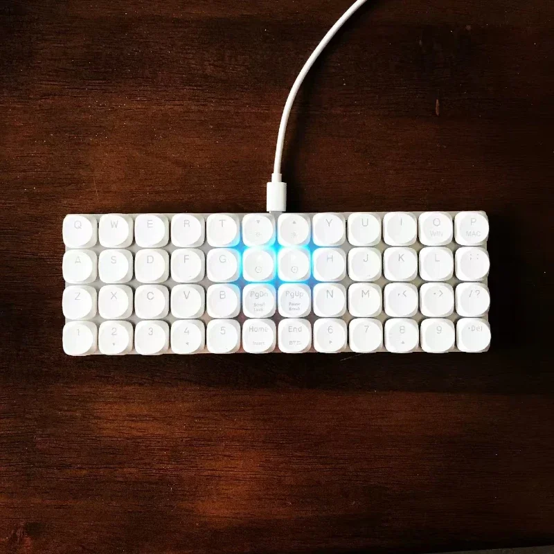 【P48SR】Planck Teclado de perfil bajo de 48 teclas Placa de aluminio personalizada 1U Teclados mecánicos ortogonales RGB con cable Firmware QMK/VIAL - imagen 2