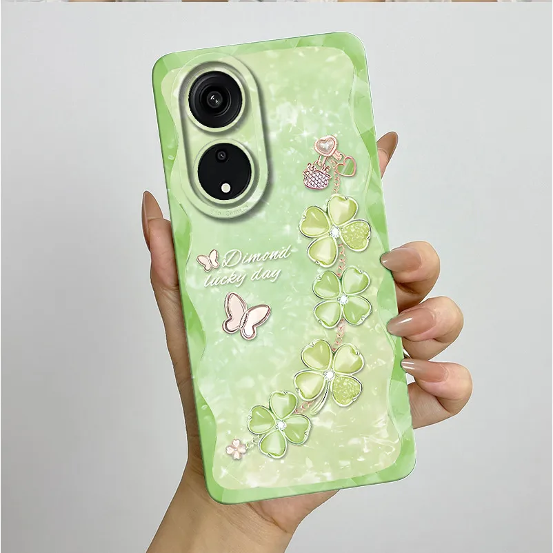 Para Oppo A98 5G F23 5G funda de teléfono moda estilo estético suave silicona líquida a prueba de golpes Fundas protectoras traseras antideslizantes - imagen 3