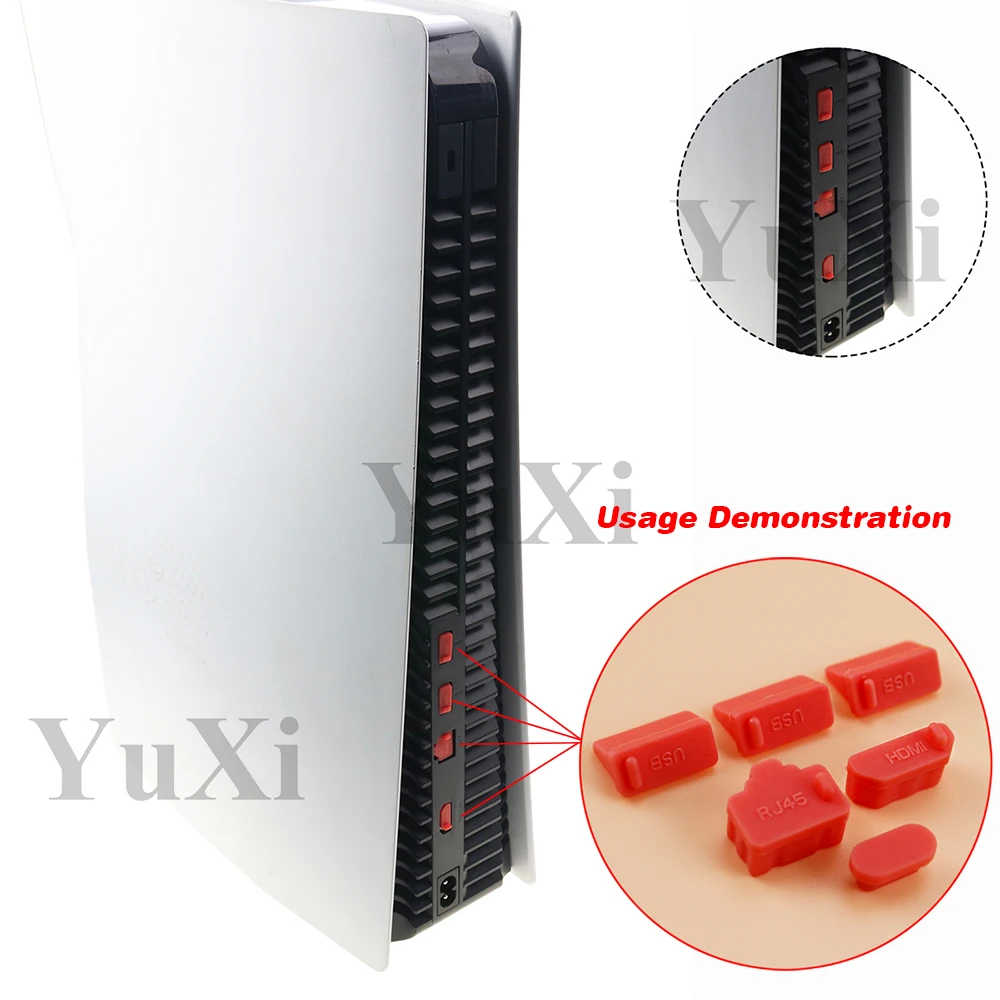 1 Juego de tapones antipolvo de silicona interfaz USB HDMI tapa antipolvo tapón de orificio para PS5 PS4/PlayStation 3 tapón de cubierta de consola de juegos - imagen 5