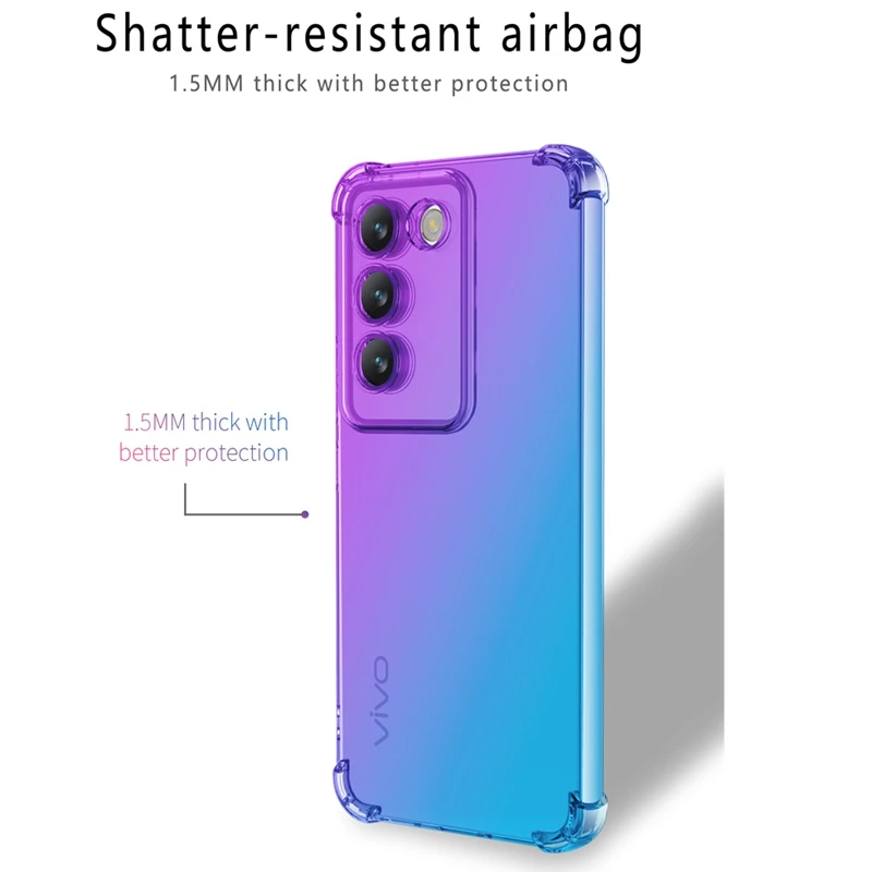 Funda de TPU degradado a prueba de golpes para VIVO V40 SE V30 Lite 5G V30e V29 V29e funda protectora Fundas Coque Capa - imagen 3