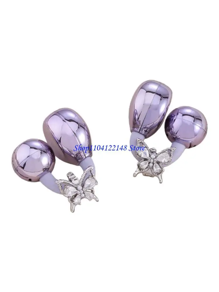 Accesorios para auriculares con perlas mariposa brillantes P9FA, sujeción segura, fácil instalación para uso diario