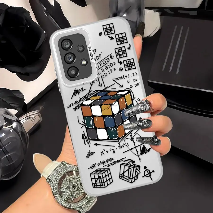 Funda con patrón Tutorial de cubo de Rubik para Samsung Galaxy A36 A35 A11 A12 A24 A25 A13 A14 A21s A23 A15 A16 A26 A31 A17 A20s A32 A34 - imagen 3