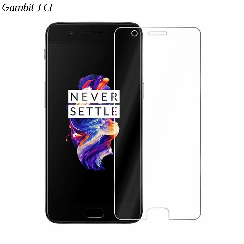 Vidrio templado para OnePlus 5 Protector de pantalla 9H en OnePlus5 A5000 5,5 "Película protectora de vidrio para teléfono