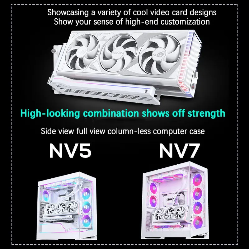 PHANTEKS-kit de soporte para tarjetas de vídeo GPUKT 4,0, soporte giratorio ARGB con cable adaptador de tarjeta gráfica PCIe 4,0, 220mm, compatible con 40 series GPU - imagen 5