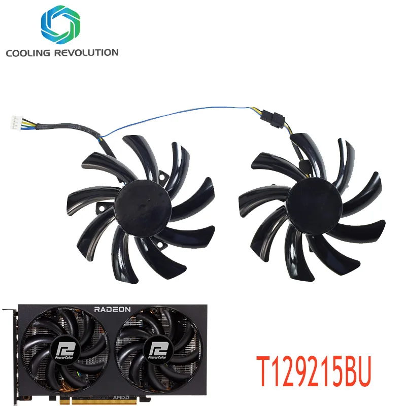 Ventilador de tarjeta gráfica de vídeo, accesorio para PowerColor RADEON RX6650 RX6600XT RX6700 RX6700XT, 87MM, T129215BU