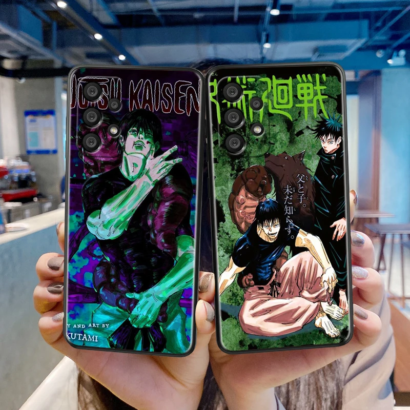 Póster de Anime Jujutsu Kaisen para Samsung A55, A35, A25, A15, A14, A73, A53, A13, A05S, A03S, A02S, A71, A52, A32, funda suave negra para teléfono - imagen 2