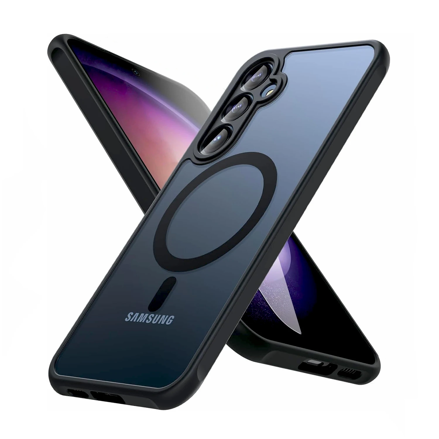 Funda mate de lujo para Samsung Galaxy S25 S24 S23 S22 Ultra Plus FE A56 A55 A54 5G Magsafe carga inalámbrica cubierta antihuellas - imagen 2