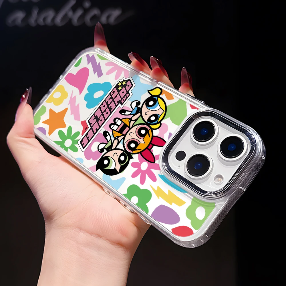 Cool Girl P-Powerpuffs-funda de teléfono para iPhone 17 Air 16 16e 15 14 Plus 13 12 11 Pro Max X Xs XR 8, funda transparente de lujo - imagen 3