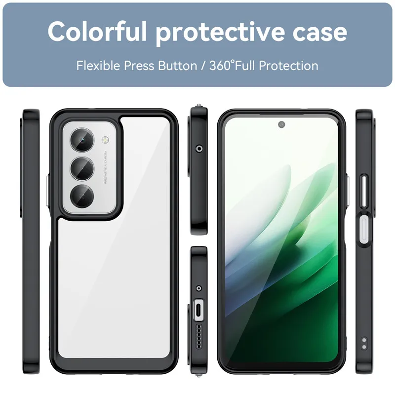 Para Xiaomi Redmi 15 Funda Redmi 15 Funda TPU borde acrílico plano posterior duradero Fundas protectoras para teléfono en Redmi 15 Funda - imagen 2