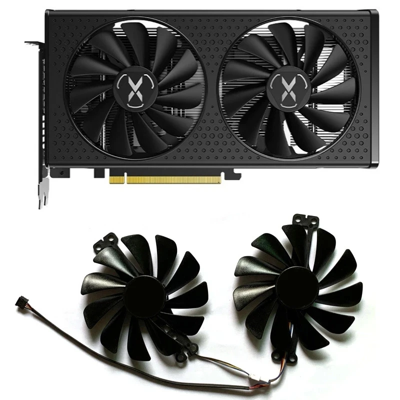 Ventilador para tarjeta de vídeo para juegos XFX Radeon RX 6600 XT 95 mm FY 010010 Ventilador para tarjeta gráfica M12LPA FDC10U12S9-C RX6600 6600XT