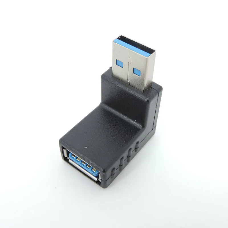 1 Uds. Adaptador USB 3,0 A macho A hembra de 90 grados, conector convertidor, adaptadores de cable, acoplador de ángulo recto para ordenador portátil y PC - imagen 3