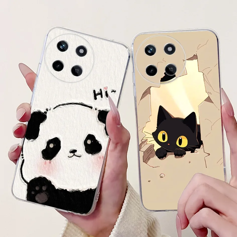 Funda de 6,4 "para Realme 11 4G RMX3636 funda de teléfono Cool Metal máquina impresa suave transparente silicona TPU funda trasera para Realme11 4G Capa - imagen 2