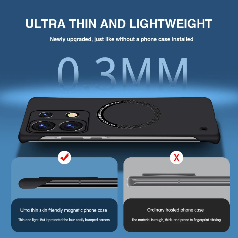 Funda magnética a prueba de golpes para Redmi Note 13 Pro Plus Pro + 5G, cubierta trasera Original de protección para cámara de carga inalámbrica de PC delgada y dura - imagen 5