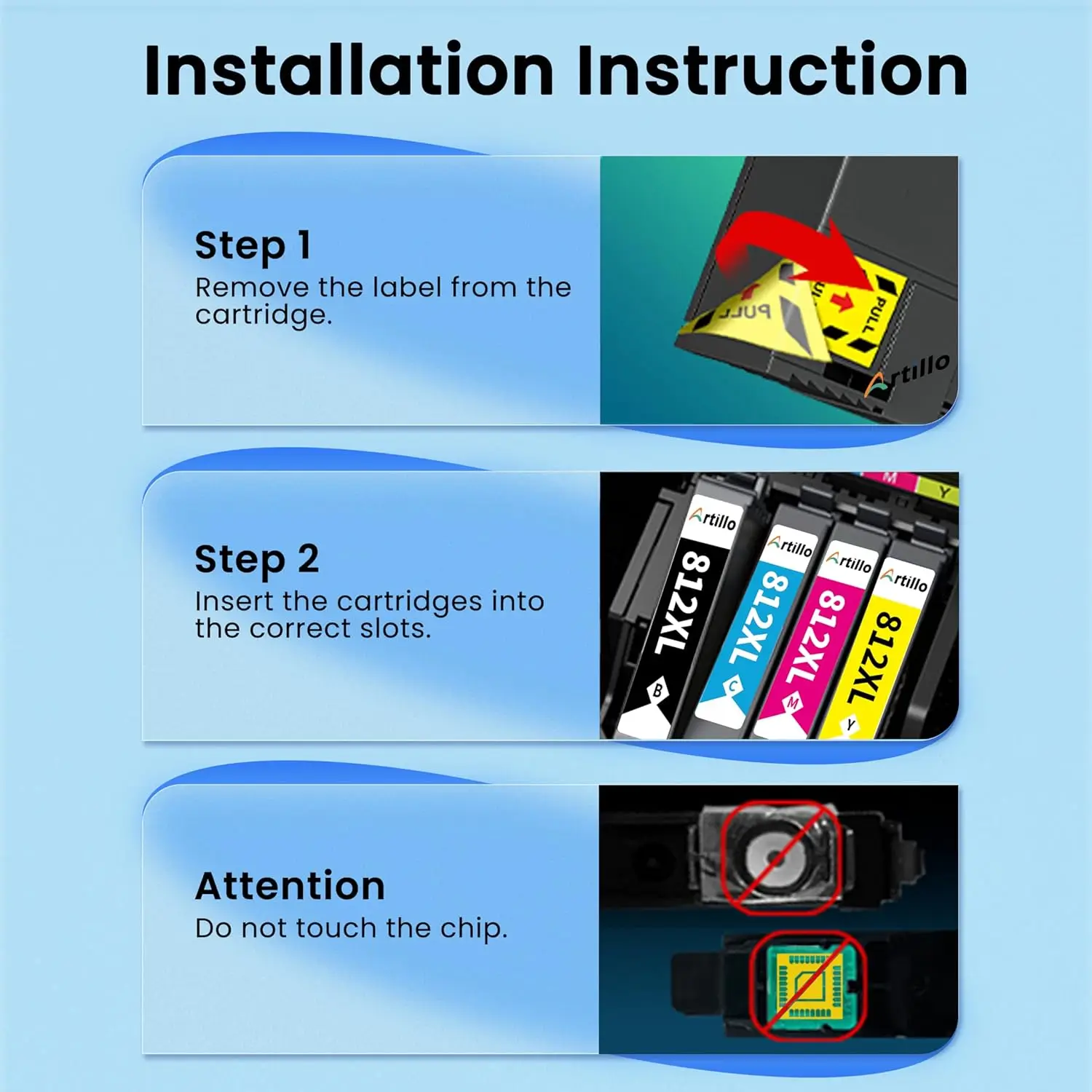 Cartucho de tinta Compatible T1281 T1282 T1283 T1284 para impresora Stylus S22 SX130 SX125 SX235W SX435W SX425W BX305F BX305FW
