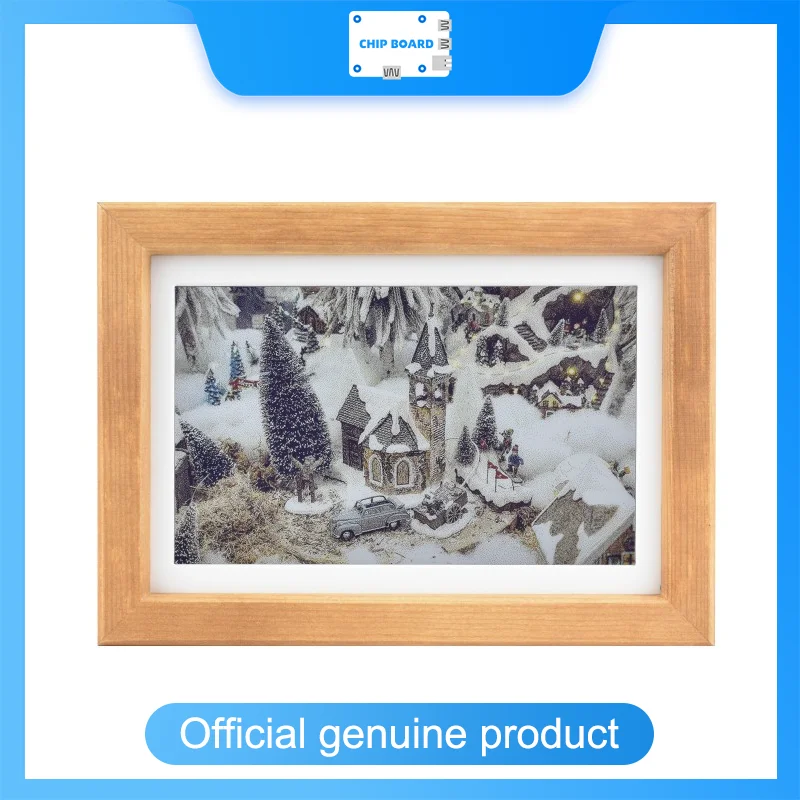 Papel electrónico E6 a todo color de 7,3 pulgadas con marco de fotos de madera maciza, modo de espera ultralargo, resolución de 800 × 480, baterías opcionales - imagen 2