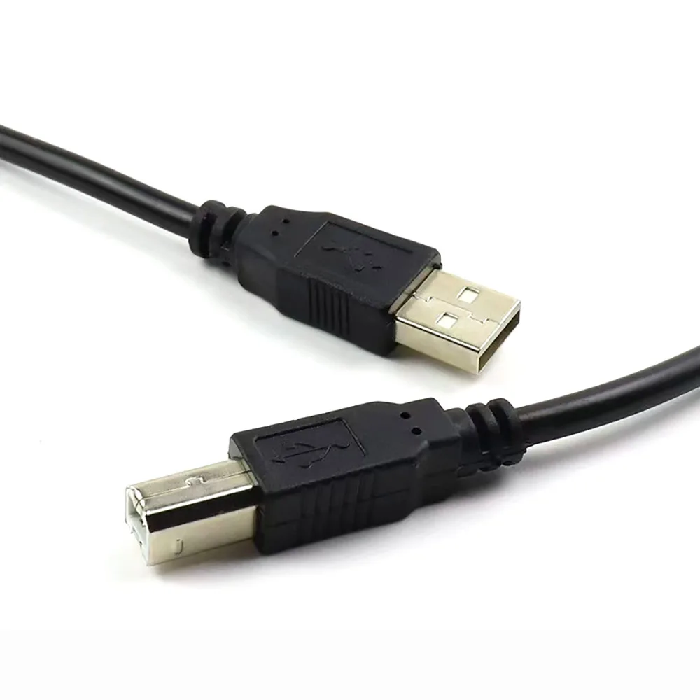 10 Uds. Cables de datos de impresora de 1m/1,5 m, núcleo de cobre puro, cable de fecha negro, puerto micro USB USB A OTG, accesorios de impresora