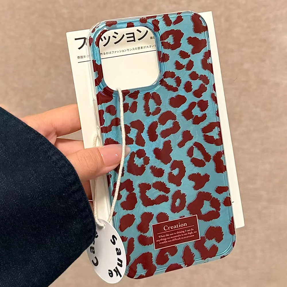  ﻿ Funda de teléfono creativa Retro marrón leopardo para Samsung Galaxy A16 A55 A07 A17 A56 A36 A26 A53 A06 A14 A24 A34 A54 A15 A12 - imagen 2