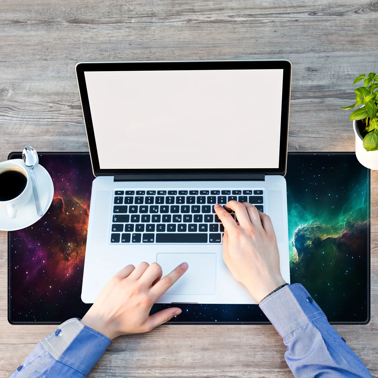 Alfombrilla de ratón colorida Space Galaxy, accesorios de escritorio de PC antideslizantes de goma grande, alfombrilla de ratón para teclado de oficina y jugadores, alfombrilla decorativa - imagen 4