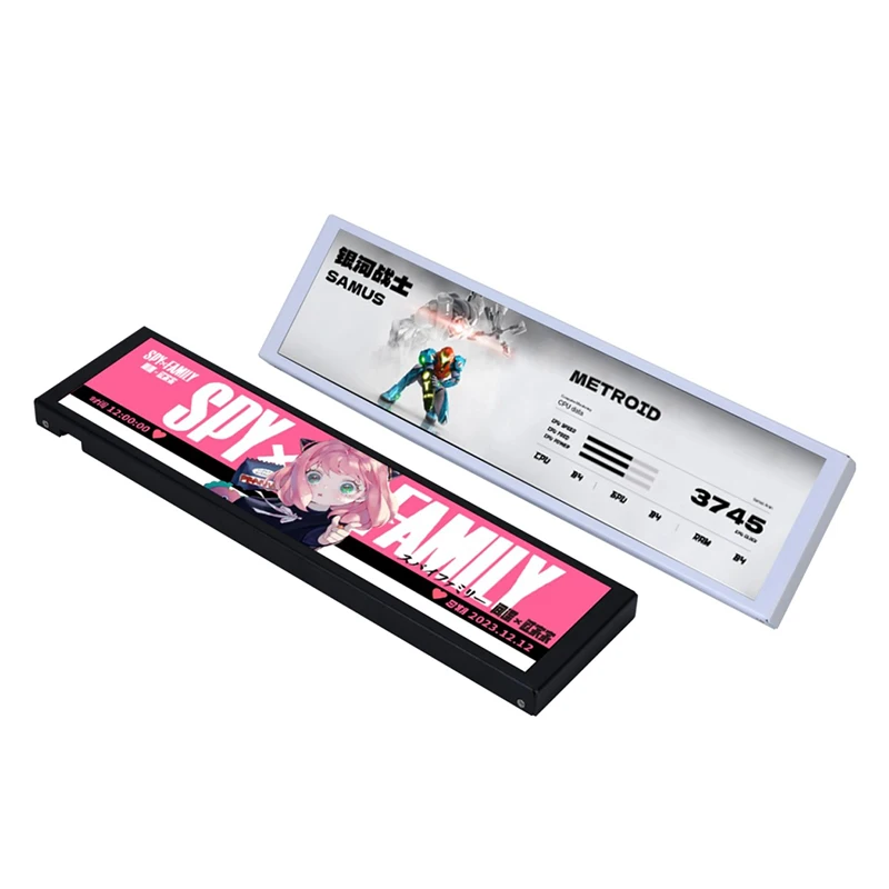 Turing-Smart Caja de computadora Pantalla IPS de 9,2 pulgadas Tipo-C, Monitor de gabinete para jugadores de PC Monitoreo AIDA 64 libremente, Negro/Blanco - imagen 3