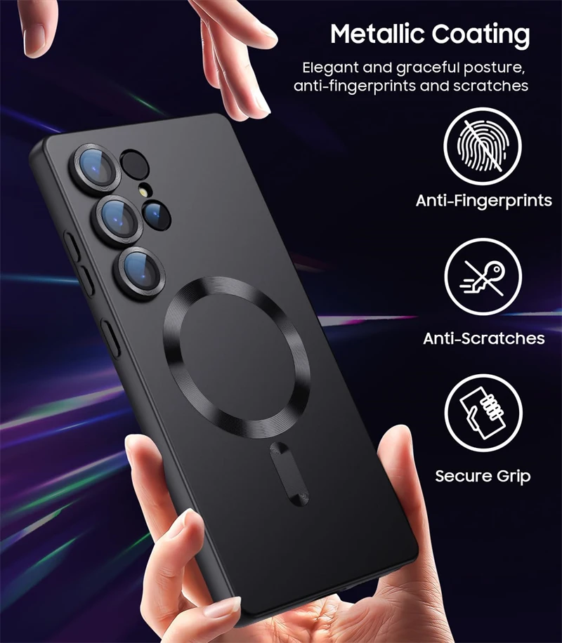 Funda magnética delgada y suave de TPU a prueba de golpes para Magsafe Samsung Galaxy S25 S24 S22 Ultra S21 Plus S23 Fe S25Ultra S25 + Mac funda segura - imagen 2