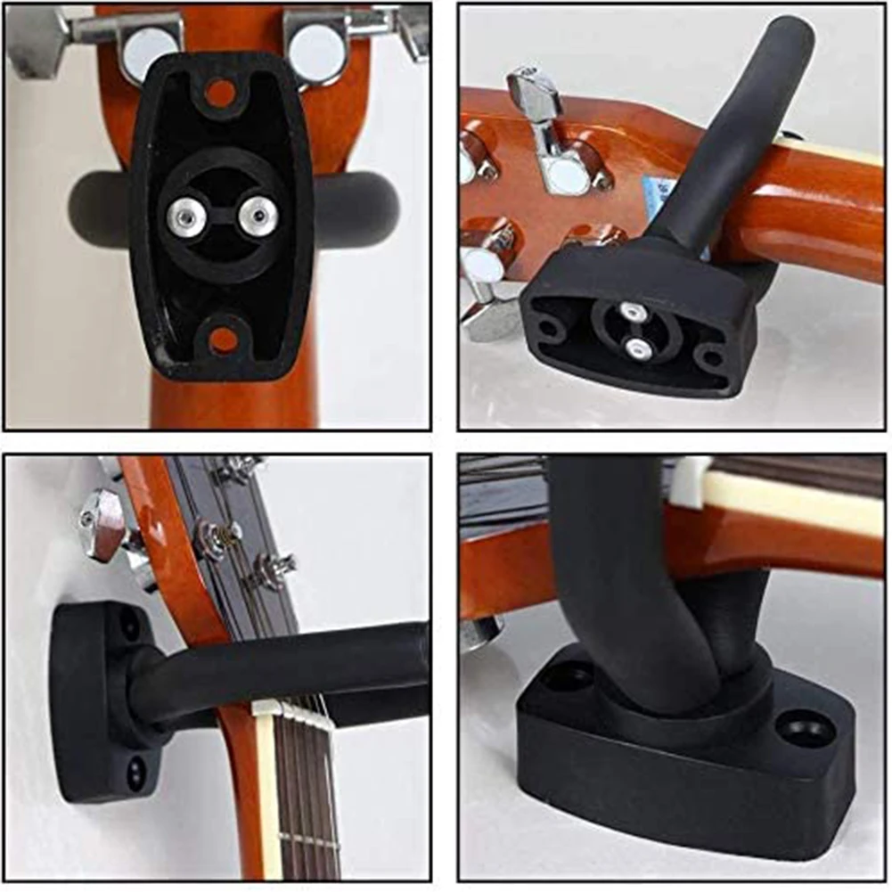 Soporte de pared para colgar guitarra acústica, gancho para colgar guitarra, fácil de instalar con tornillos, accesorios para instrumentos de bajo - imagen 5