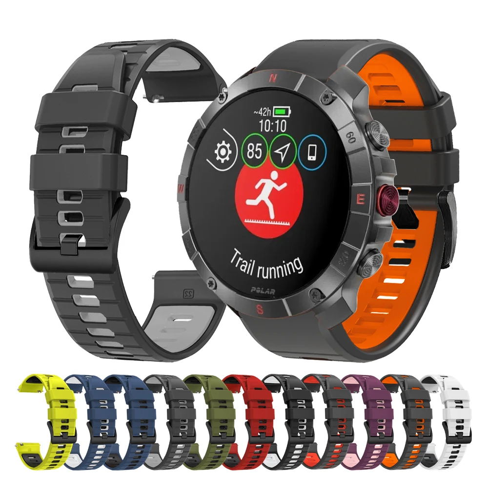 Correa de silicona para reloj POLAR Pacer/Unite/Vantage M3 M2 M/V3, pulsera para Grit X2 Pro Titan/Grit X Pro/IGNITE 3 2 20/22mm