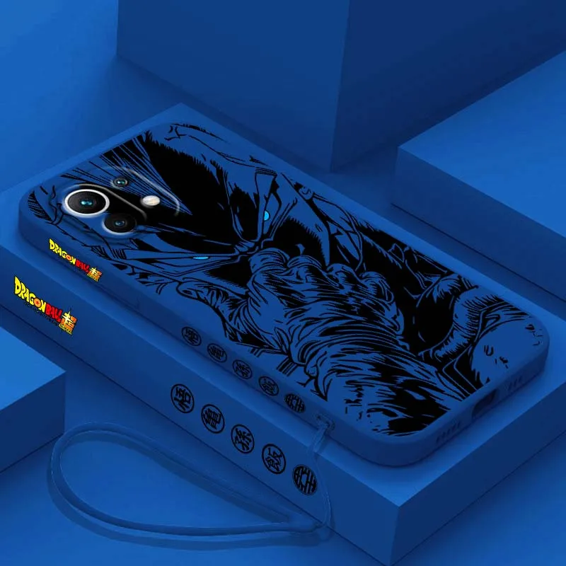 D-Dragon Ball Vegeta Art Cool para Xiaomi Mi 17 15 14 13 12 11 9 13T 12T Lite Pro Max 5G cubierta de la caja del teléfono de cuerda izquierda líquida - imagen 3