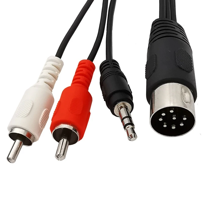 Nuevo DIN 8Pin macho pin DIN 8P a DC3.5mm + 2RCA macho hembra Cable de loto para equipo de Audio reproductor amplificador receptor equipo - imagen 5