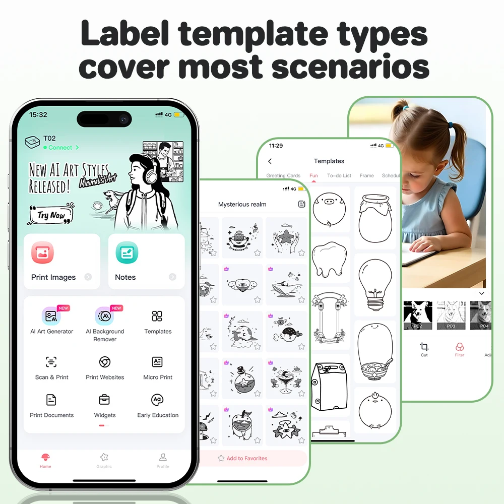 Phomemo, 3 rollos de papel térmico autoadhesivo transparente para etiquetas adhesivas T02 M02X, textos fotográficos DIY, impresión de notas de estudio - imagen 5