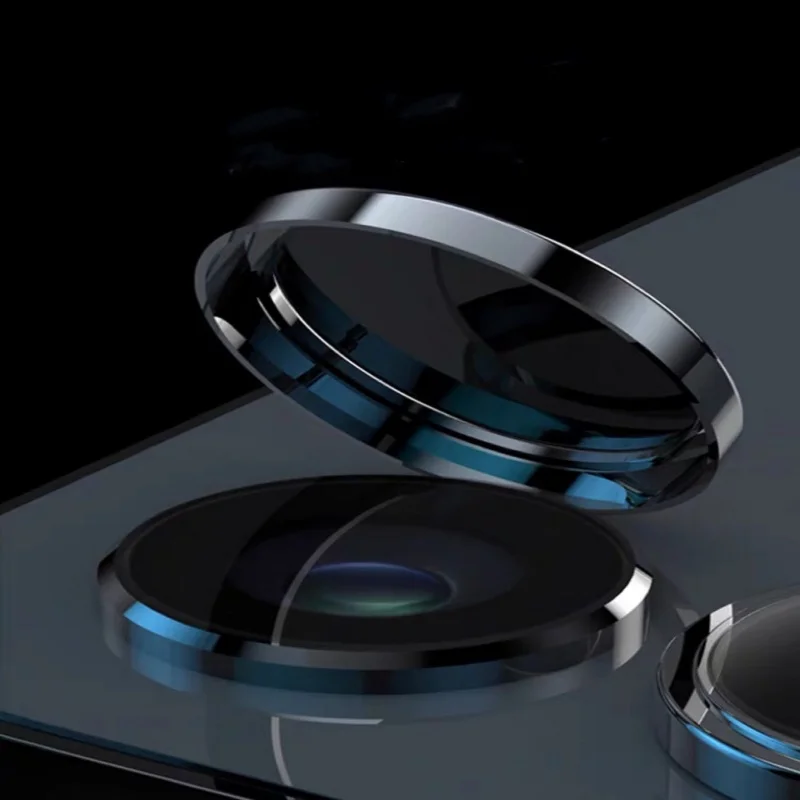 Protector de lente de cámara de color morado oscuro, 2-3 Uds., para IPhone 14, 15, 16 17Pro Max Plus 16 Pro Max 13Mini, accesorio de película de protección de vidrio