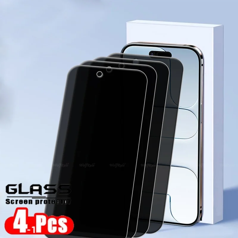 1-4 Uds para iPhone Air Glass iPhone aire vidrio templado privacidad Anti-espía HD 9H cubierta Protector de pantalla de teléfono para Apple iPhone Air
