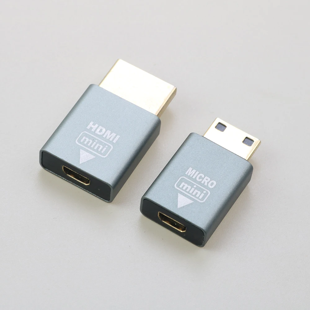 Adaptador Micro compatible con HDMI hembra a Mini macho, convertidor de conector HD, 4K @ 60hz, para Monitor, portátil, proyector - imagen 5