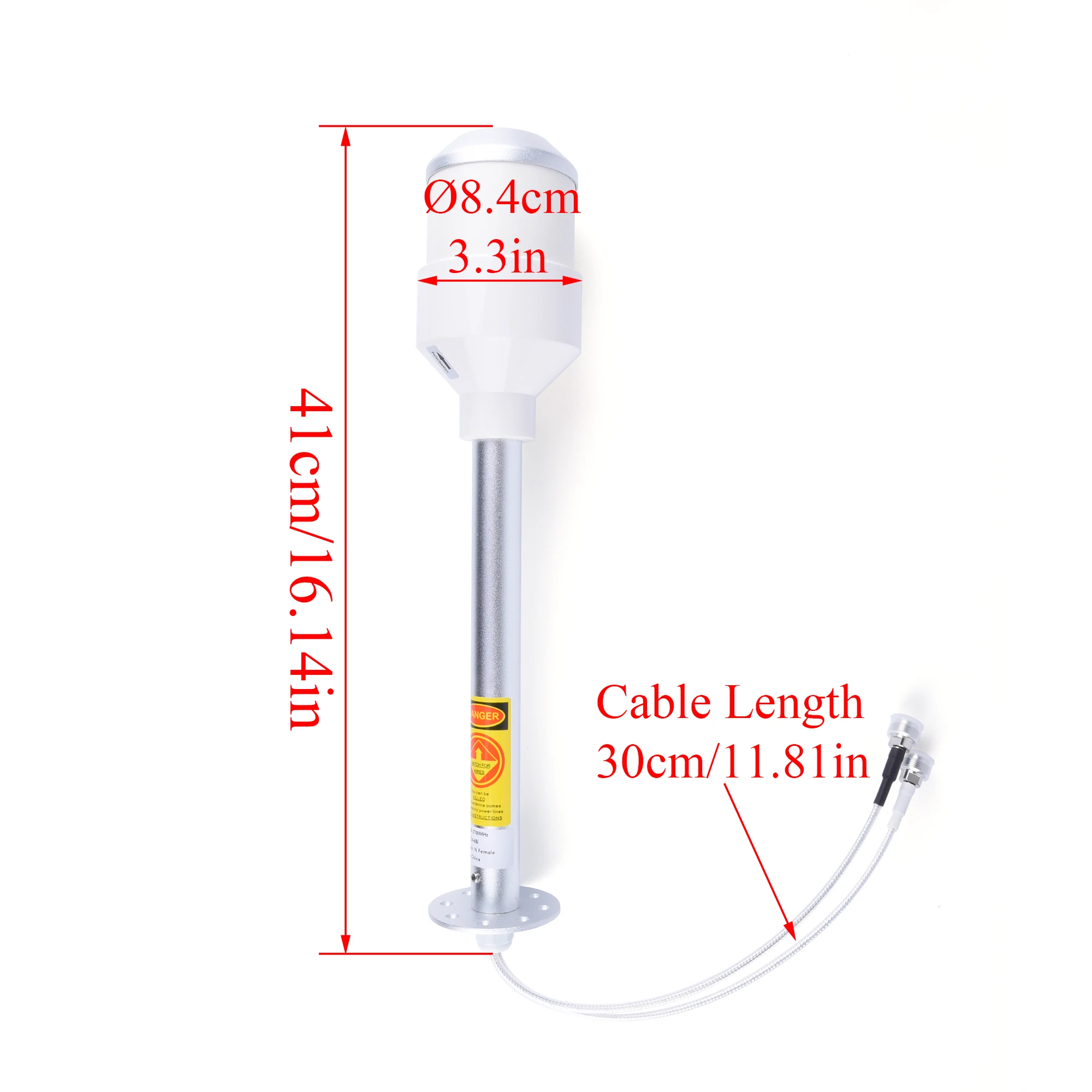 Antena exterior externa 2×24dBi 3G/4G LTE 1700-2700MHz - 2×N hembra con cable de extensión para módem/enrutador - imagen 3