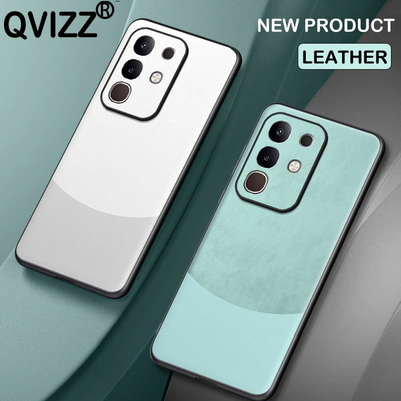 Funda de cuero para vivo Y29 4G Y 29 29Y patrón de empalme protección de silicona dura a prueba de golpes mate cubierta de teléfono vivoY29 4G Shell