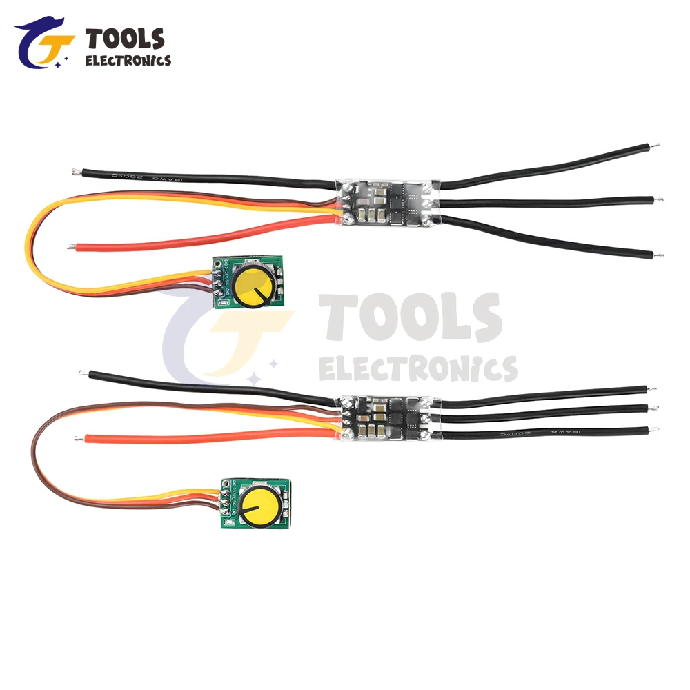 DC7.4-12.6V ESC sin escobillas bidireccional, modificación de ventilador DIY, controlador de Motor sin escobillas 20-30A, placa de accionamiento de Motor CC para taladro eléctrico - imagen 5