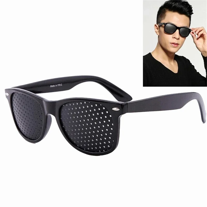 Gafas correctoras portátiles para el cuidado de la visión, gafas estenopeicas con orificio estenopeico, protección ocular antifatiga, gafas De Grau