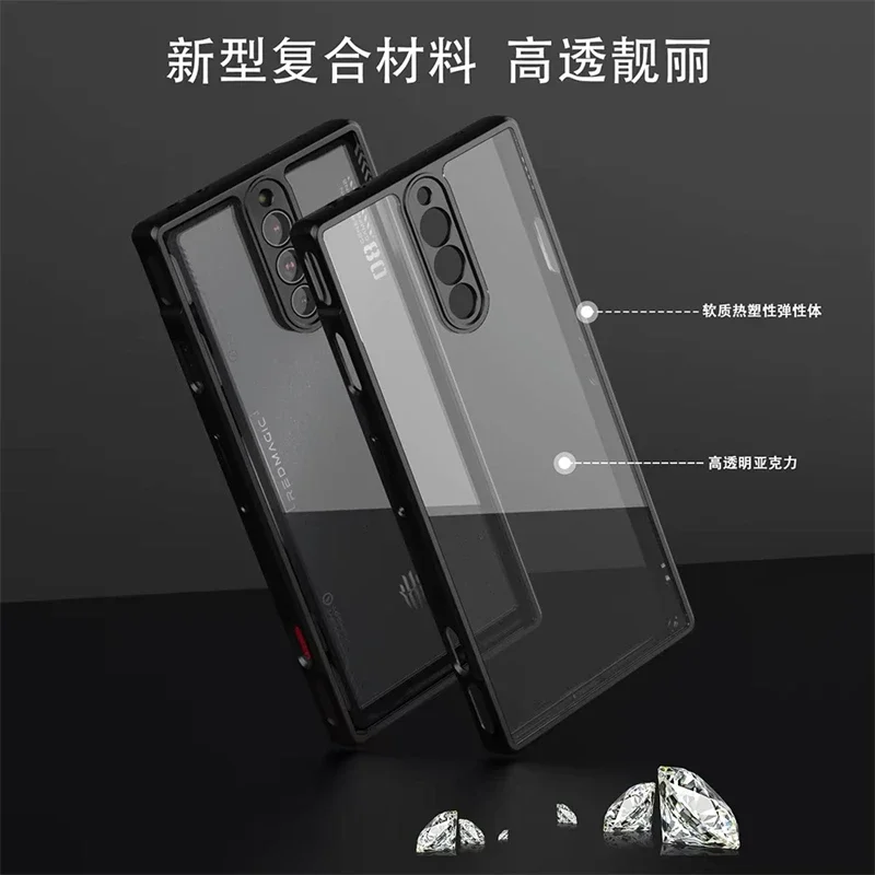 Funda para Red Magic 8 8S Pro, funda trasera transparente para Nubia RedMagic 8s Pro Plus 5G, carcasa protectora para teléfono, parachoques a prueba de golpes - imagen 4