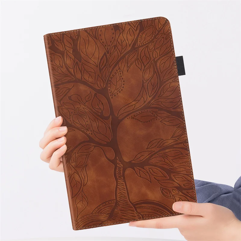 Funda para tableta Honor Pad 10 12,1 pulgadas 2025, funda con soporte tipo billetera con tapa de árbol en relieve para Coque Honor Pad 10 HEY3-W00 W10 Funda - imagen 2