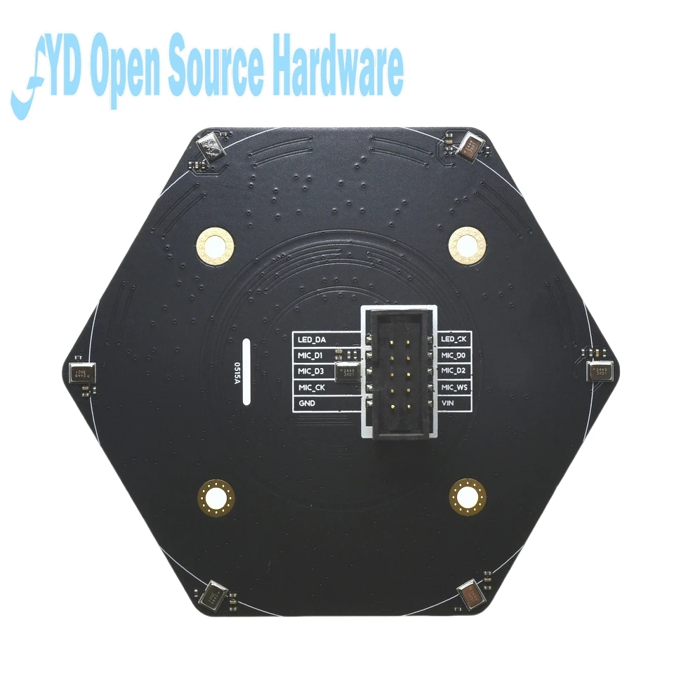 Matriz de micrófono 6+1 para localización y formación de rayos de fuente de sonido: matriz de micrófono de alto rendimiento para reconocimiento de voz - imagen 3