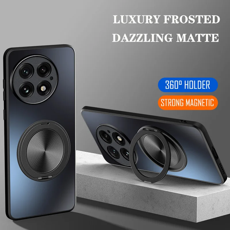 Para Oneplus 13 13R 12 12R 11R funda dura mate anillo magnético funda protectora trasera para Oneplus 10T 10R 11R 12R carcasa de teléfono - imagen 2