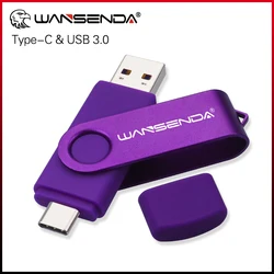 WANSENDA Pendrive USB 3.0 Tipo C OTG – Memoria doble función