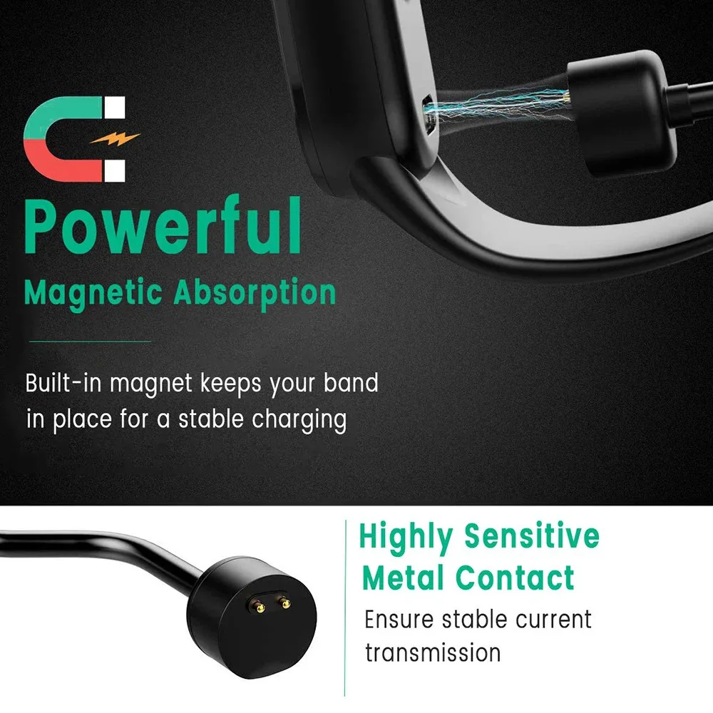 Cargador magnético para Xiaomi Mi Band 8 7 6 5 4 3 Cable de carga USB para MiBand 2 Cable de carga para cargadores de pulsera inteligente - imagen 5