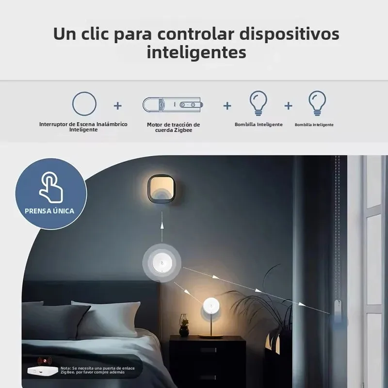 Tuya Zigbee interruptor de botón inteligente interruptor de escena, configuración móvil alimentada por batería enlace multiescena control remoto inalámbrico - imagen 3