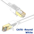 Cat 8-Round White