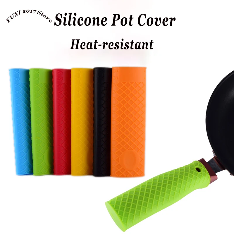 Cubierta de silicona para mango de olla, cubierta de aislamiento térmico, cubierta antideslizante para mango de olla, mango de olla, cubierta de mango de silicona para olla de cocina