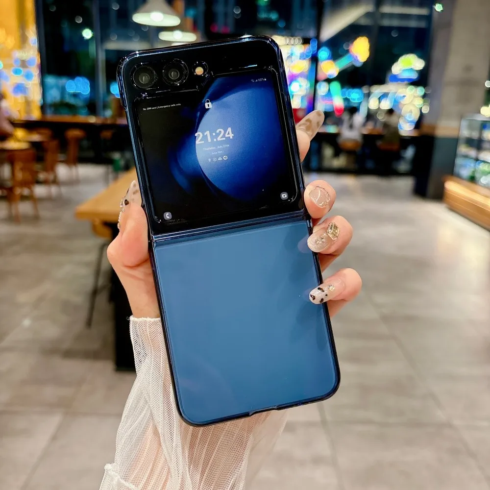 Para Samsung Galaxy Z Flip 7 funda protectora trasera transparente de PC dura de alta calidad para Samsung Z Flip 7 FE 6 5 carcasa de teléfono