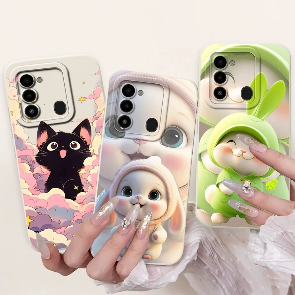 Funda para Tecno Spark Go 2022 KG5 KG5h, Funda Spark 8C KG5k KG5j KG5n, Funda bonita de dibujos animados para Tecno Spark 9 Spark8C Capa