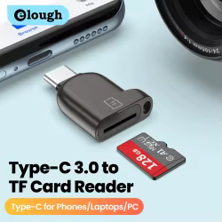 Elough Lector de Tarjetas USB-C 3.0 TF/Mini SD Alta Velocidad
