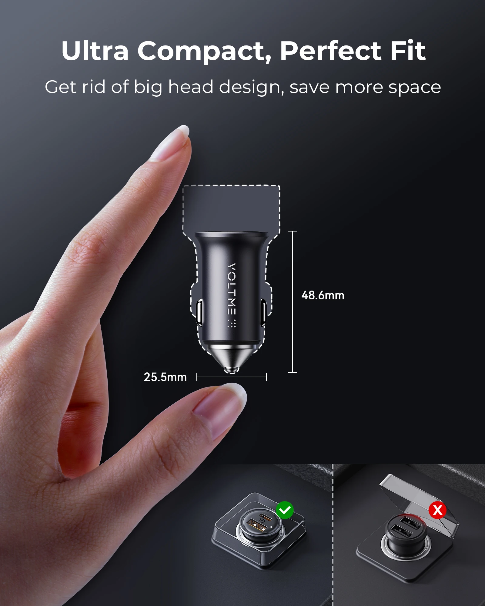 Adaptador de cargador de coche rápido VOLTME-Cazo 20w USB C para iPhone 15, 14, 13 Pro Max, PD 20W, QC18W, Samsung Galaxy S24, S23 - imagen 5