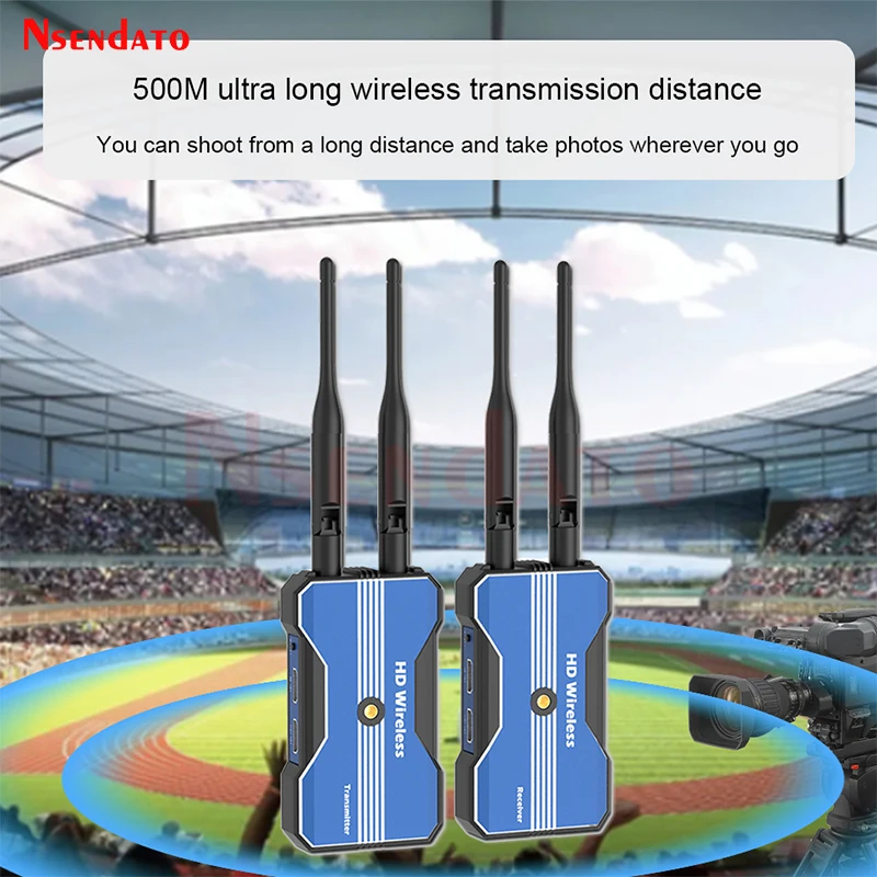 Extensor HDMI inalámbrico 500M 1080P 60Hz HDMI Audio Video transmisor y receptor Kit para Streaming DSLR portátil a proyector de TV - imagen 5